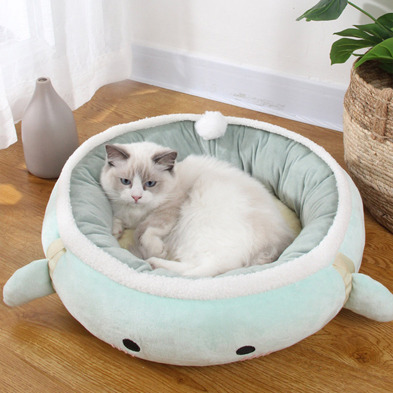 Canapé-lit Cat 17,7 x 17,7 x 2,4 po suspendu ou à plat pour petits chats, bleu, A