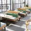 Banc rembourré en similicuir Light Luxury