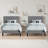 Twin Size Bed Frame Set Of 2 LED Lights Headboard With Charging Station And USB Port Twin Platform Bed Wood Slats Support No Box Spring Needed-334389159