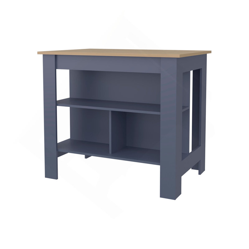 Kitchen Island with Open Shelf