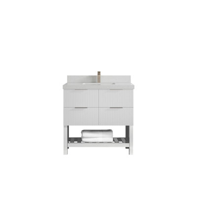 Meuble-lavabo simple 36 po avec plateau Catalina