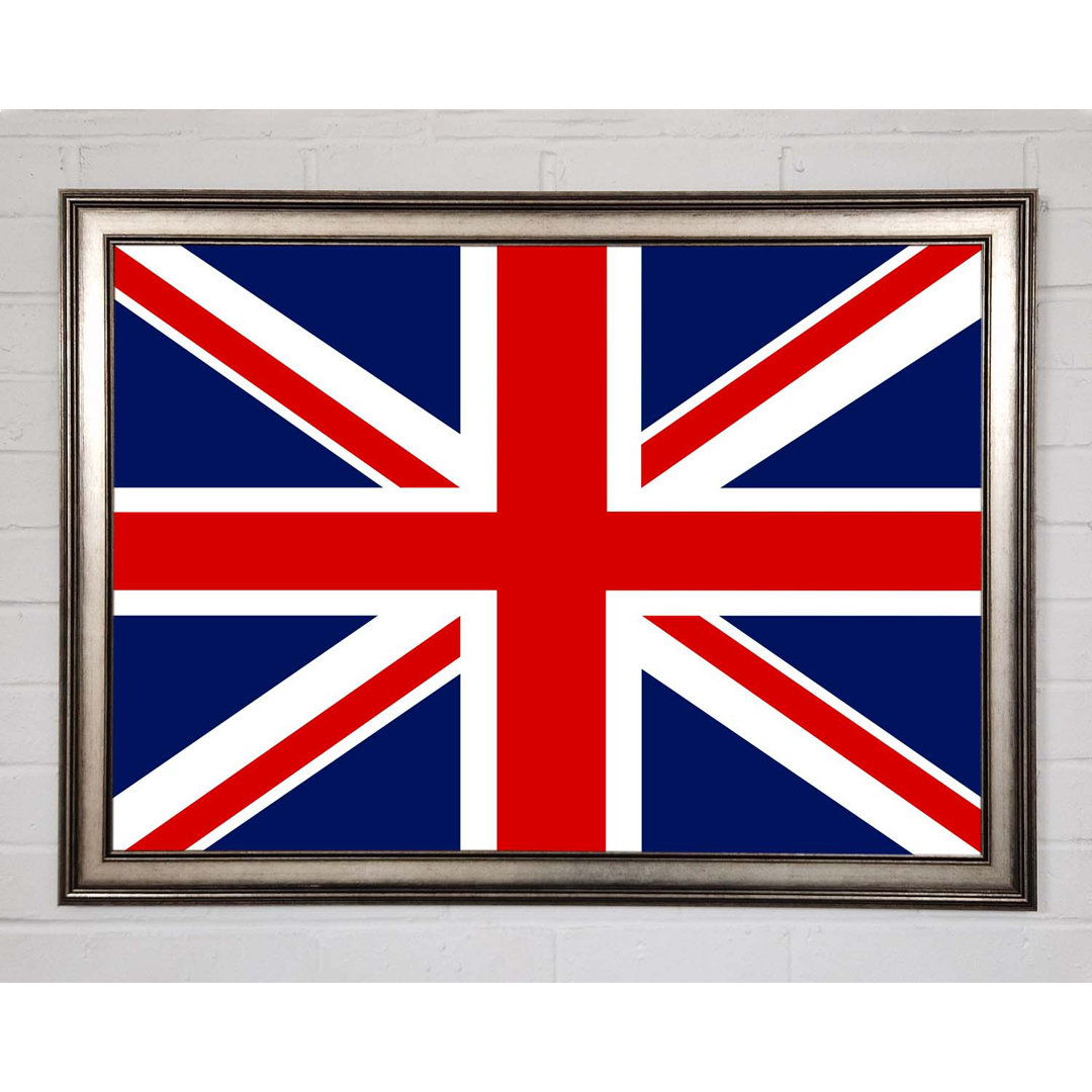 Britische Gerade Flagge Gerahmter Druck