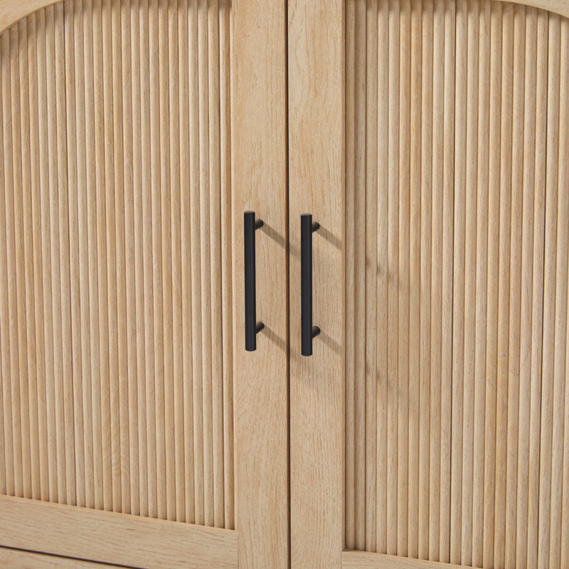 Eilisha Modern 70" Reeded Sideboard with Arched Doors