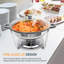 Ensemble de 2 chauffe-plats ronds en acier inoxydable