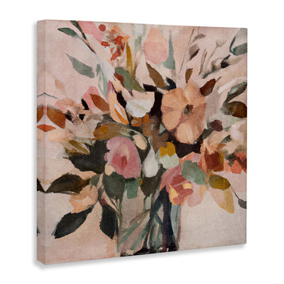 Art mural sur toile Blush Abstract Bouquet par Sasha