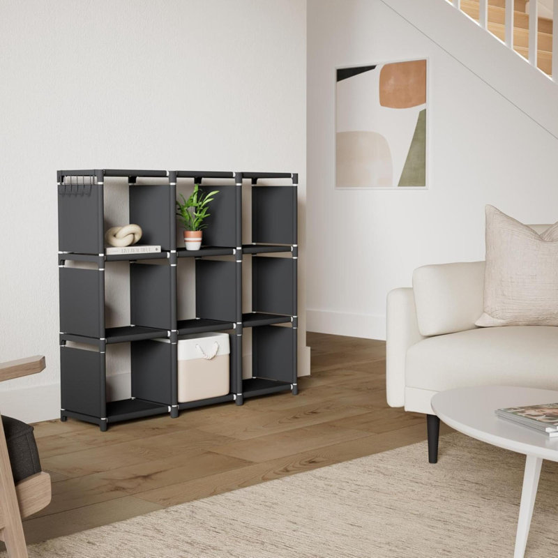 Book Shelf, 18 Cube Storage Organizer, DIY Bookcase, Metal Cube Bookshelf, Cubbies Closet Storage Organizer Shelves For Bedroom,Living Room,Home,Office