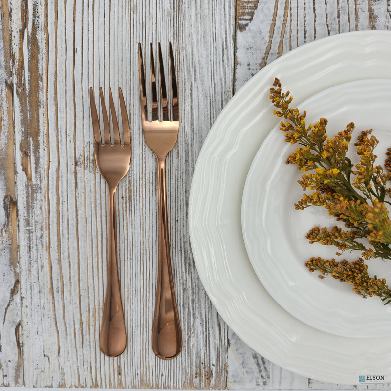 Rose Gold Stainless Steel 20-Piece Flatware Set for 4