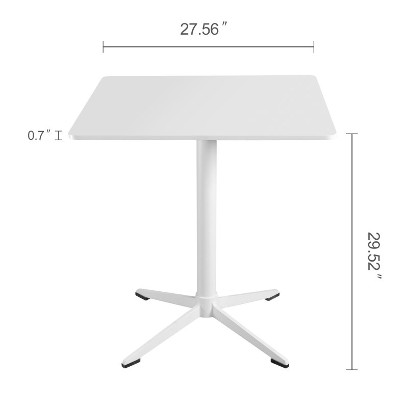 Table de salle à manger 27,56 "piédestal, Blanc