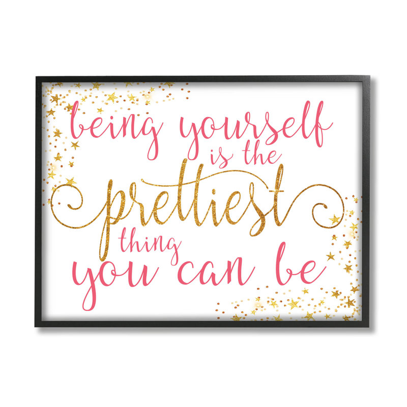 «Being Yourself is Prettiest expression» par Alli Rogosich - impression sur toile, H 16 po x l 20 po x P 1,5 po