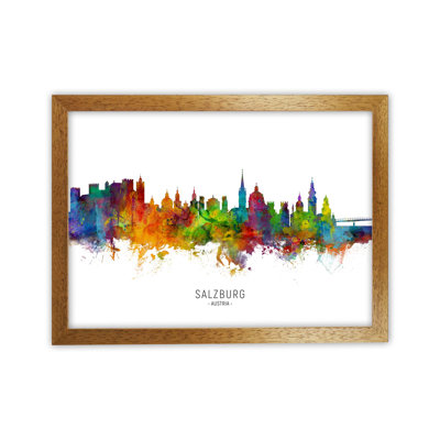 Salzburg Austria Skyline by Michael Tompsett - Print