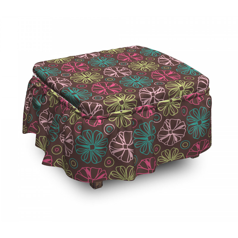 Housse pour repose-pieds boucles cercles