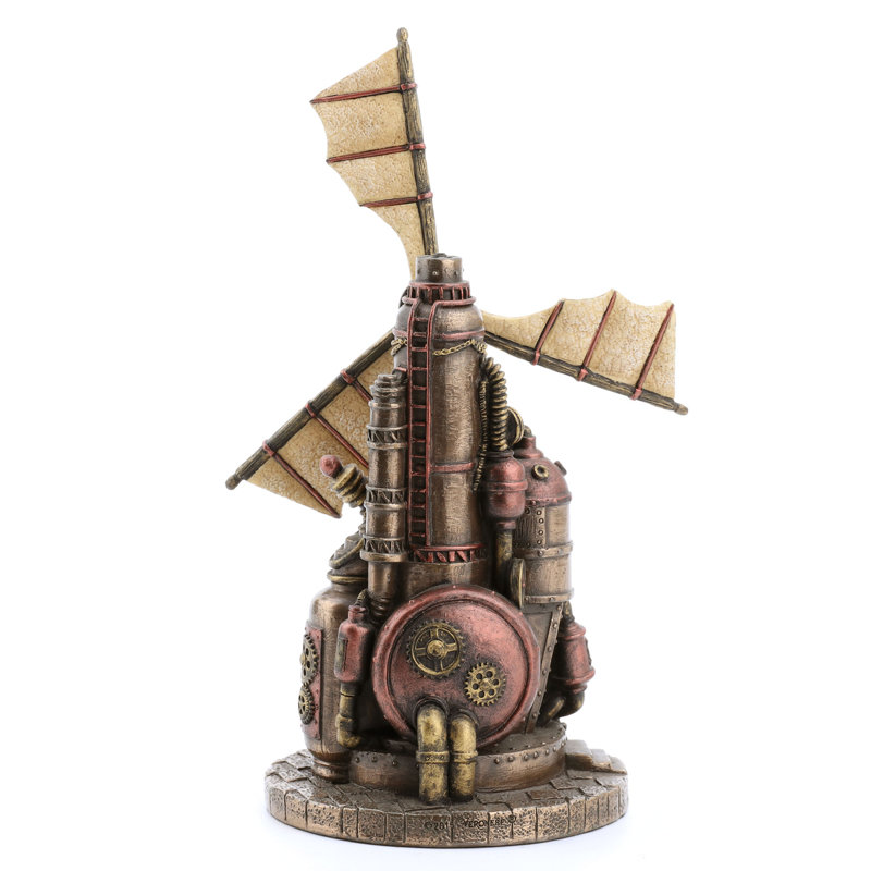Moulin à vent en bronze coulé à froid H 7,48 pouces