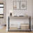 Farmhouse Console Table, Entryway Table, Slatted Style 2-Tier Sofa Table With Shelf, Console Tables For Entryway, Living Room, Hallway, Foyer-1273926524