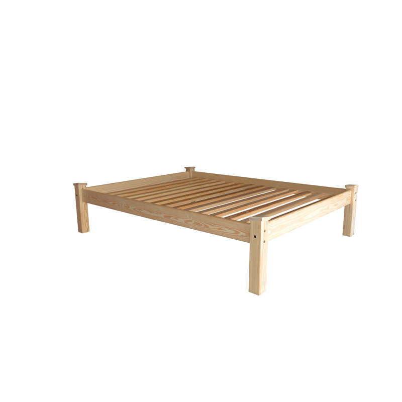 Anaaya Solid Wood Bed Frame, Unfinished, Full / Double