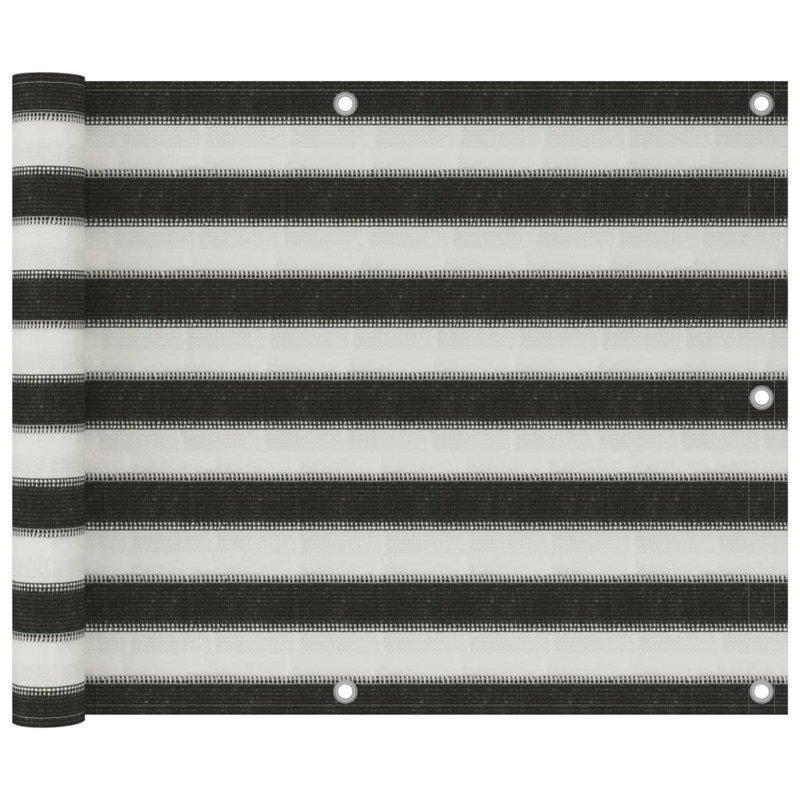 Ceti Anthracite/White Vinyl Fence Panels, 75cm H x 500cm W x 0.15cm D