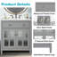 Meuble-lavabo 30 po avec lavabo en céramique, meuble-lavabo avec pieds en bois massif-514860796