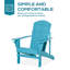 Chaise Adirondack pour enfants en bois pour l'extérieur ou l'intérieur, blanc