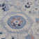 Tapis géométrique rectangulaire bleu en polypropylène tissé à la machine