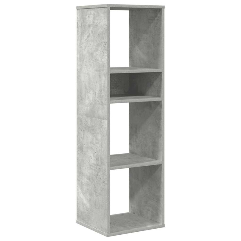 Adamsdale 34cm W Bookcase, Concrete Grey, (5 Shelves) 112cm H x 34 cm W x 31 cm D