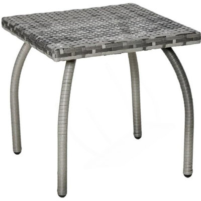 Petite table de bout carrée en rotin