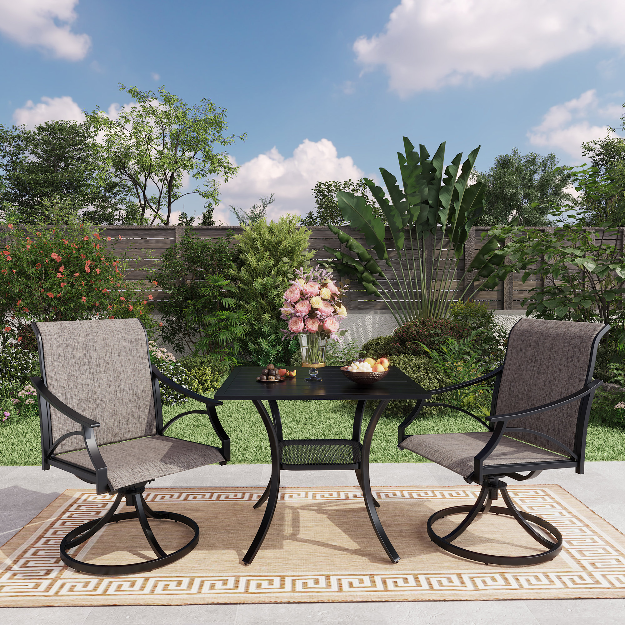 Red Barrel Studio® 2 Person Square Outdoor Dining Set Wayfair Canada