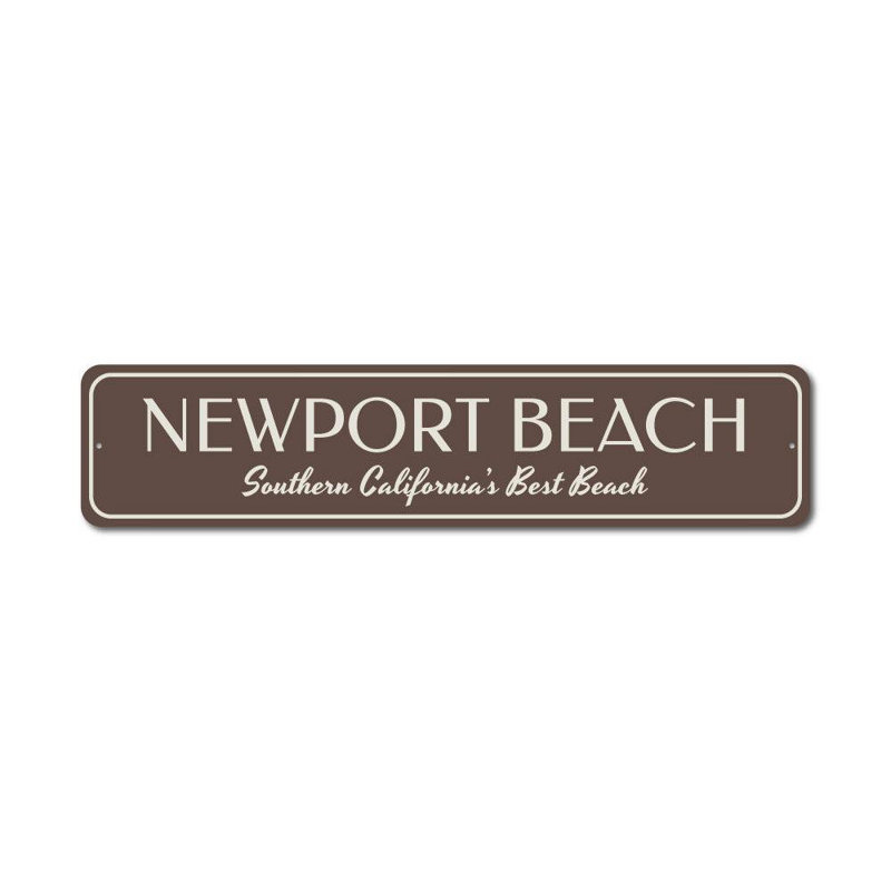 Plaque en aluminium Newport Beach, H 6 po x l 24 po x P 0,06 po