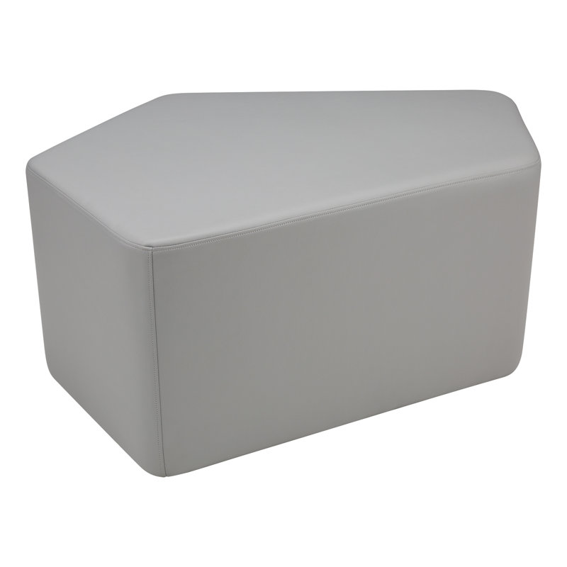 Tabouret Communedi Structuré de Learniture, Gris clair, H 18 po x l 39 po x P 28 po, Non