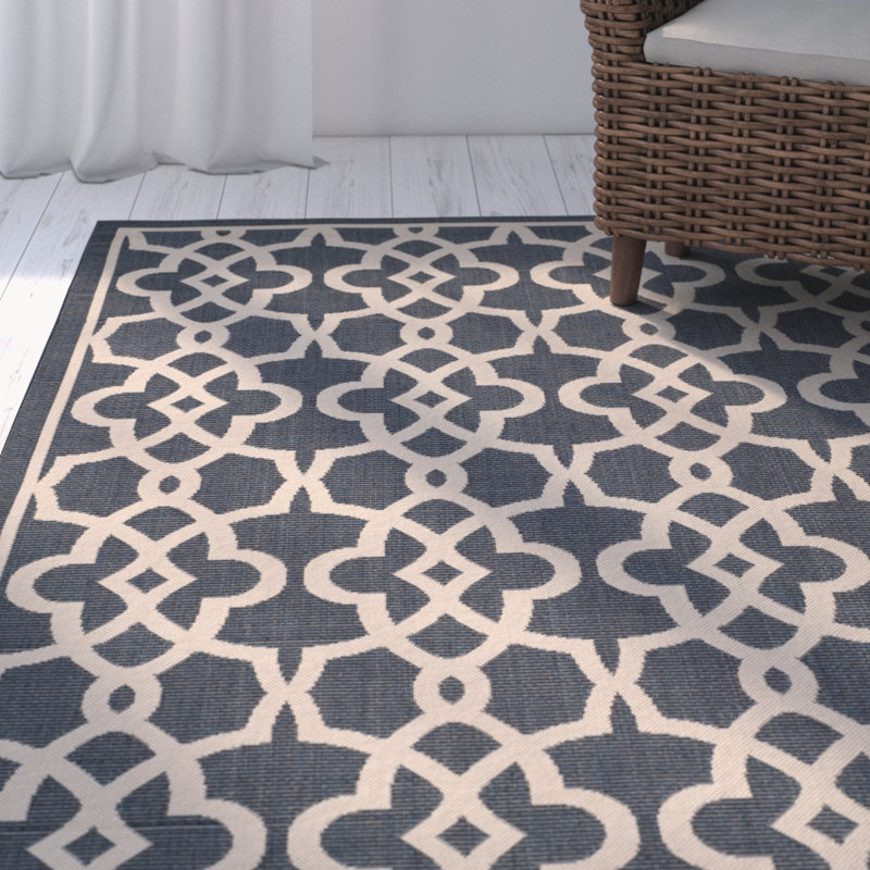 Herefordshire Performance Chevron Indoor/Outdoor Area Rug, Rectangle 6'7" x 9'6"