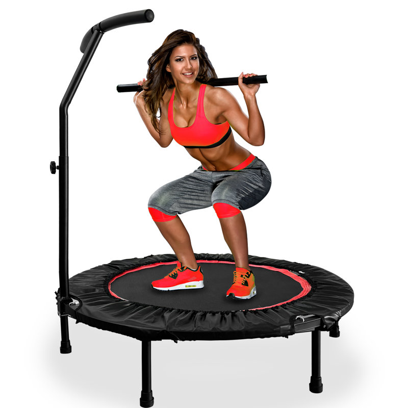  40 "Mini Trampoline Fitness Trampoline Bungee Regeer pour adultes, noir
