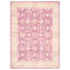 Tapis rose en laine noué à la main de conception unique 10 pi x 13 pi 10 po New Age