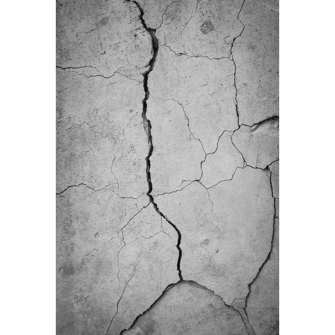 Grunge Concrete Cement von Releon8211 - Wrapped Canvas Foto