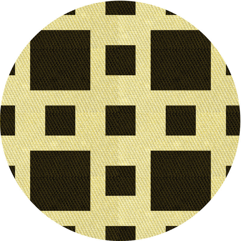 Performance Wool Geometric Indoor Rug, Round 6'
