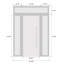 Porte d'entrée extérieure prémontée en acier Ballucio 6044 Gris Graphite, 2 fenêtres latérales et supérieures, inserts en acier inoxydable, style moderne, peinte, dimensions : L 14 + 36 + 14 x H 80 + 16, ouverture à droite vers l'intérieur-109403960-109403959