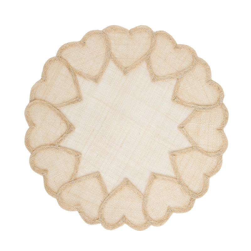 Heart Placemat, Beige