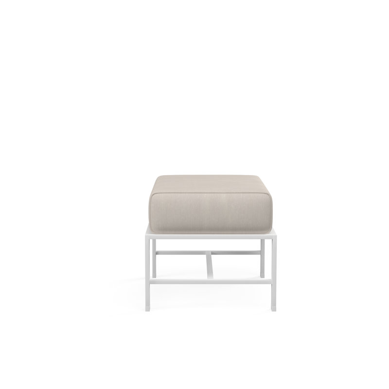 Bristol Outdoor Ottoman, Canvas Flax Sunbrella®