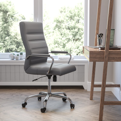 Ergonomic Upholstered High-Back Swivel Office Chair
