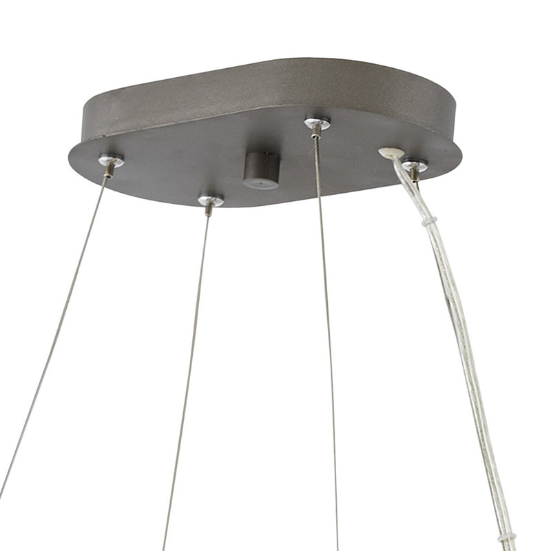 Fredrick Ramond Delfina Six Light Wire Hung Linear Chandelier, Matte Bronze