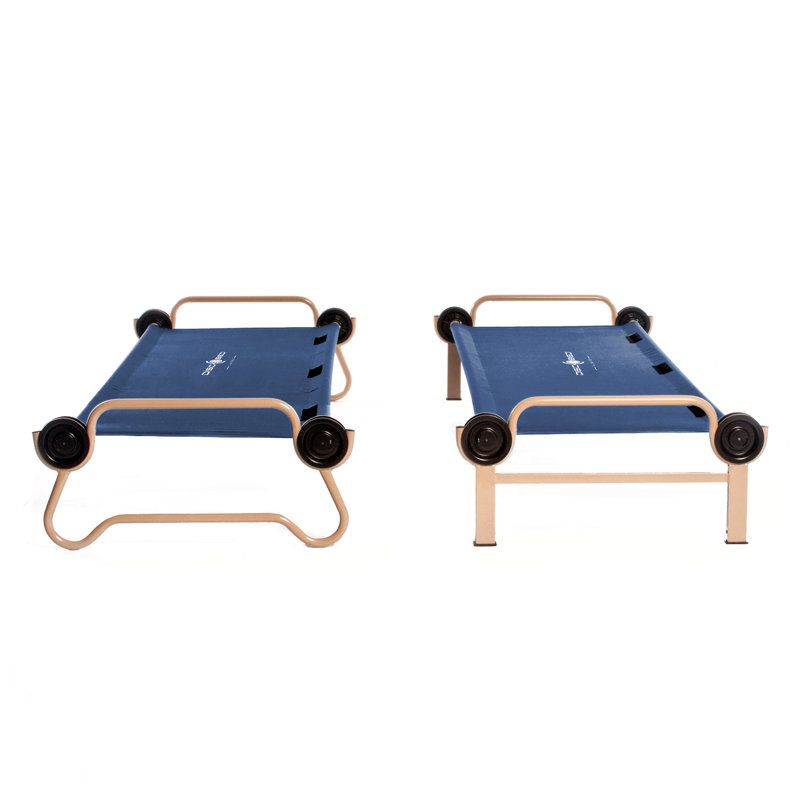 Large Disc-O-Bed Portable Double Cot, Navy