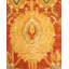 Tapis unique noué à la main orange de 6 pi 1 po x 8 pi 10 po Browerville