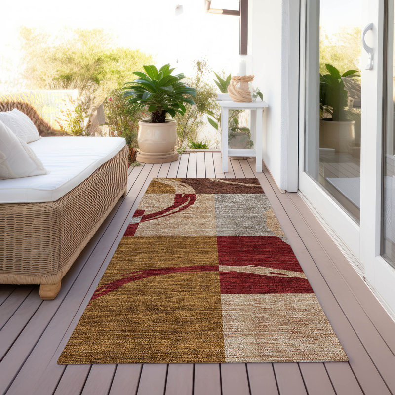 Aleh Area Rug with Non-Slip Backing, Runner 2'3" x 7'6"