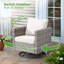 Ensemble de conversation modulaire en osier / rotin pour 7 personnes avec chaises pivotantes Baili, ensemble de conversation modulaire moderne avec coussins-112577993