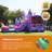 JumpOrange Purplish Commercial Grade Castle Bounce House Water Slide with Splash Pool (with Blower)