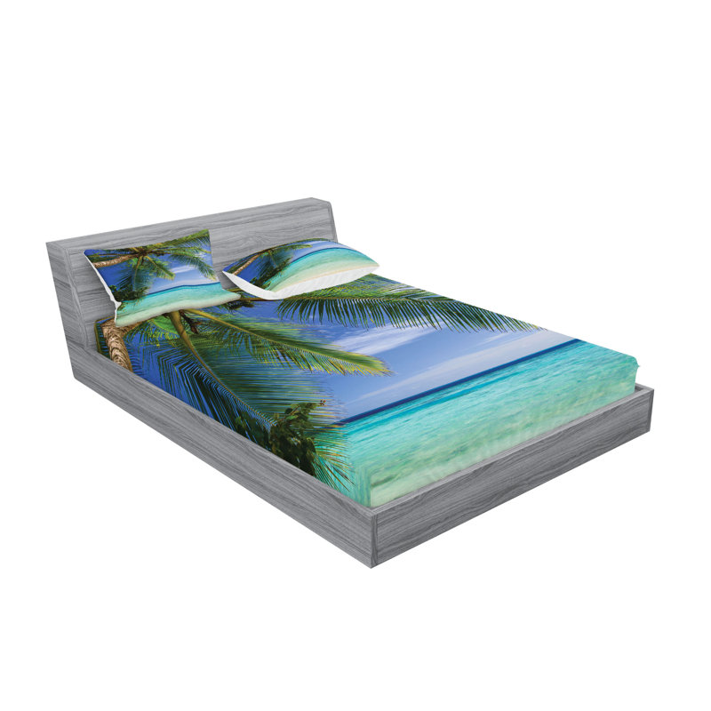 Drap-housse et coussin décoratif Ambesonne, Ensemble de draps pour très grand lit californien