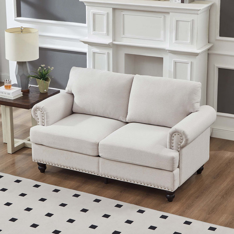 Canapé en tissu 59,5 po, Beige