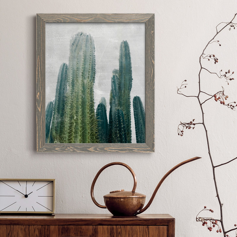 Aruba Cacti I - cadre photo, impression sur toile, H 37,5 po x l 27,5 po x P 1,5 po, Gris
