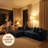 107.9“Boneless Couches L Shaped Cloud Couch Modular Sectional Sofa with Chaise, Boucle Channel Tufted Design, Living Room Furniture .-186564022-186564018