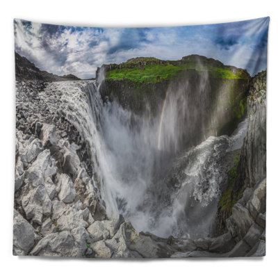Paysage magnifique dettifoss cascade iceland tapisserie