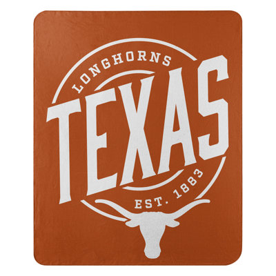 NCAA Texas Fleece Throw Blanket, College Sports Fan Decor, 50x60 Inches