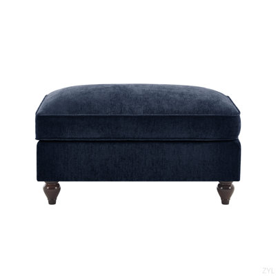 Elegant Ruffled Chenille Ottoman