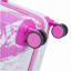 Valise 28 pouces à roulettes pour PC, valise de transport, avec motif imprimé et serrure à combinaison (rose)-129390294